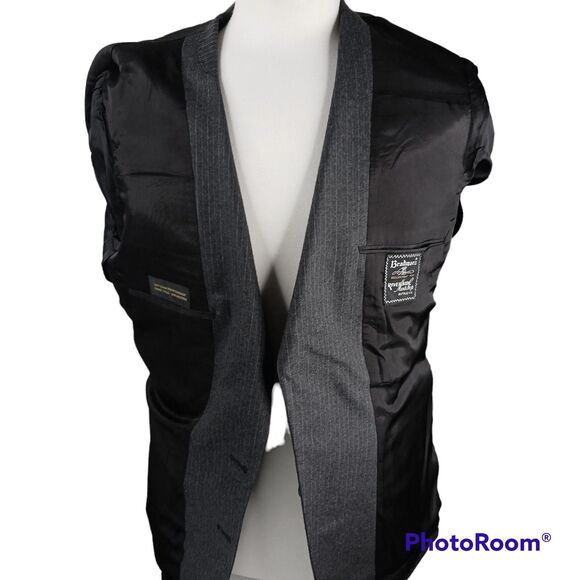 Bradmore Woolf Brothers Suit 40 Gray Pinstripes 2 Button, Trousers W36 - Picture 7 of 14